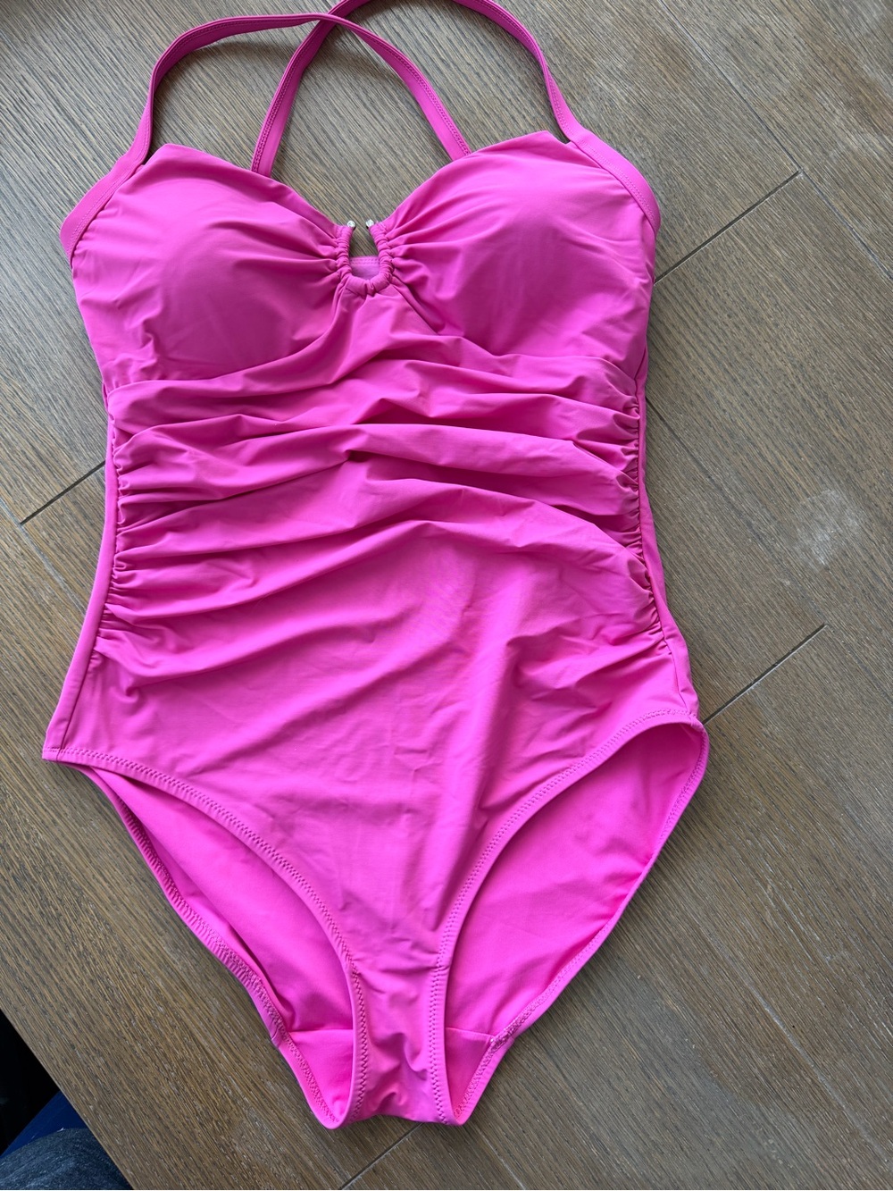 Women’s fuschia Ruched One-Piece Swimsuit